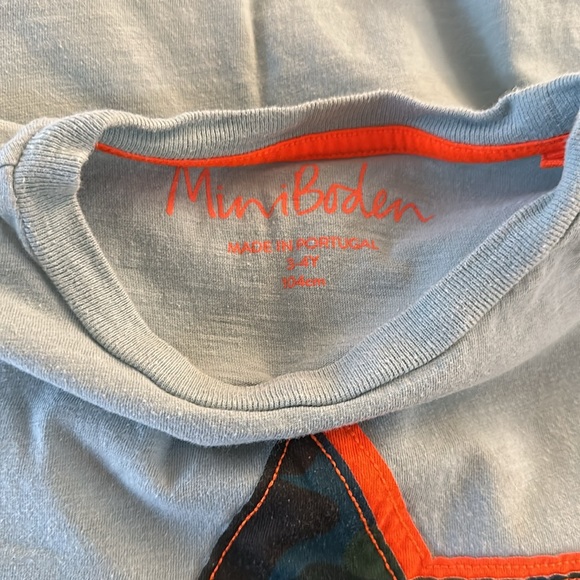 Mini Boden short sleeve tee shirt size 3-4 play condition - Picture 4 of 4